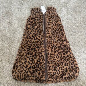 Pottery Barn Baby Halo Sleep Sack Small 0-6 months Leopard Print Cozy